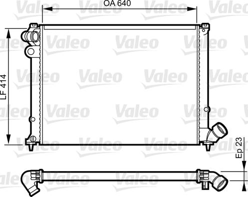 Valeo 731574 - Радиатор, охлаждение двигателя autospares.lv