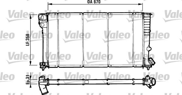 Valeo 731571 - Радиатор, охлаждение двигателя autospares.lv