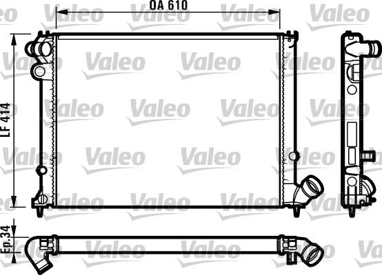 Valeo 731573 - Радиатор, охлаждение двигателя autospares.lv