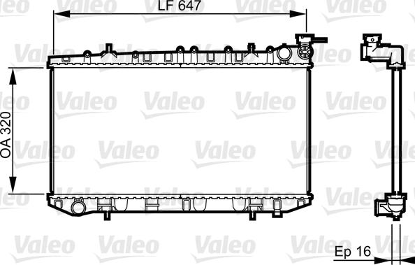 Valeo 731664 - Радиатор, охлаждение двигателя autospares.lv