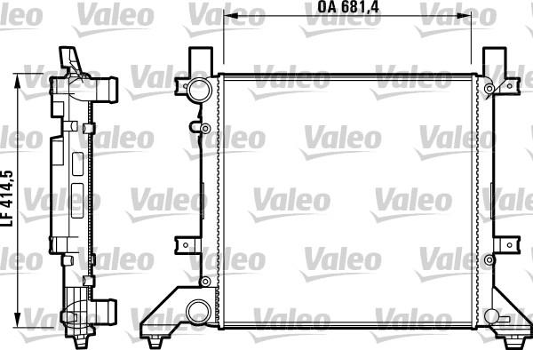 Valeo 731605 - Радиатор, охлаждение двигателя autospares.lv