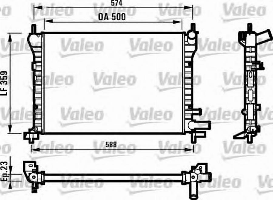 Valeo 731617 - Радиатор, охлаждение двигателя autospares.lv