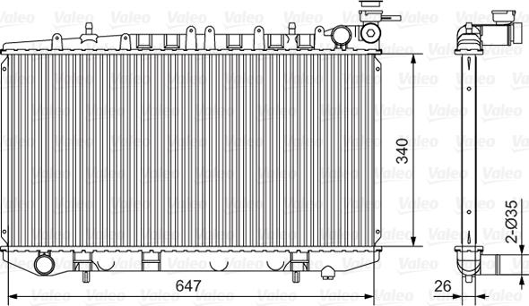 Valeo 731090 - Радиатор, охлаждение двигателя autospares.lv