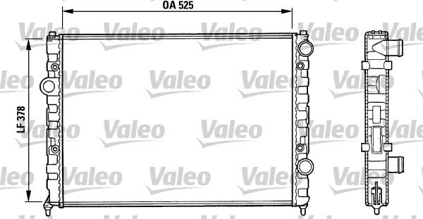 Valeo 731005 - Радиатор, охлаждение двигателя autospares.lv