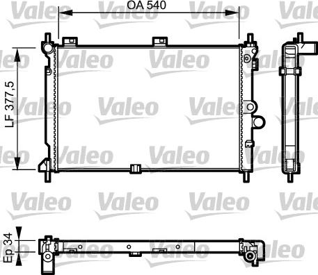 Valeo 731022 - Радиатор, охлаждение двигателя autospares.lv