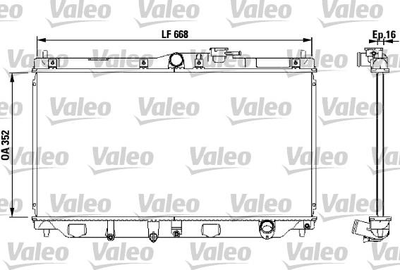 Valeo 731076 - Радиатор, охлаждение двигателя autospares.lv