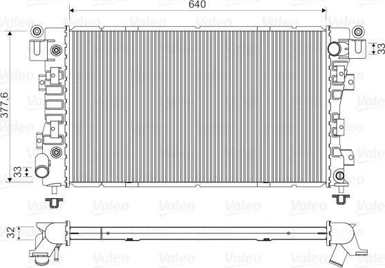 Valeo 731148 - Радиатор, охлаждение двигателя autospares.lv