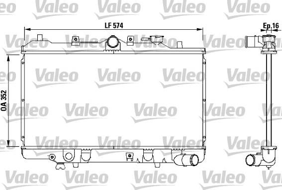 Valeo 731142 - Радиатор, охлаждение двигателя autospares.lv