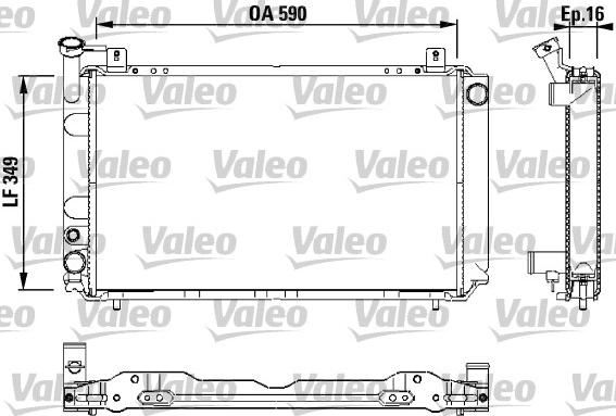 Valeo 731147 - Радиатор, охлаждение двигателя autospares.lv