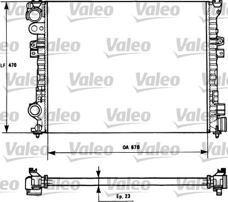 Valeo 731166 - Радиатор, охлаждение двигателя autospares.lv