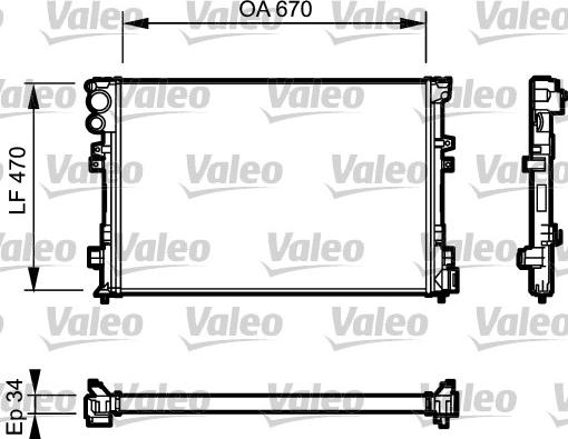 Valeo 731168 - Радиатор, охлаждение двигателя autospares.lv