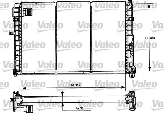 Valeo 731185 - Радиатор, охлаждение двигателя autospares.lv