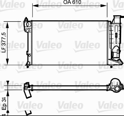 Valeo 731180 - Радиатор, охлаждение двигателя autospares.lv