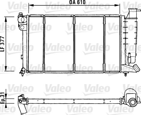 Valeo 731181 - Радиатор, охлаждение двигателя autospares.lv