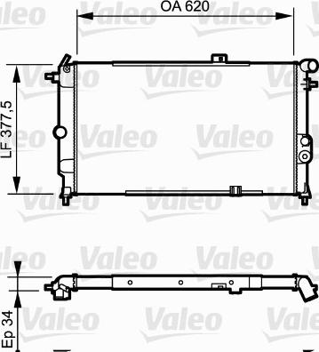 Valeo 731174 - Радиатор, охлаждение двигателя autospares.lv