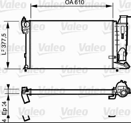 Valeo 731176 - Радиатор, охлаждение двигателя autospares.lv