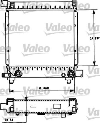 Valeo 731171 - Радиатор, охлаждение двигателя autospares.lv