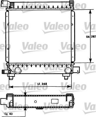 Valeo 731172 - Радиатор, охлаждение двигателя autospares.lv