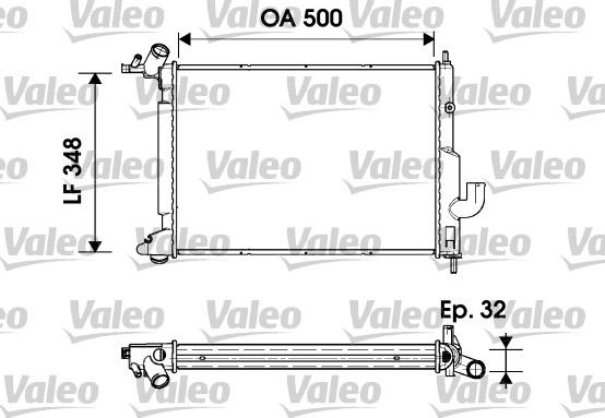 Valeo 731845 - Радиатор, охлаждение двигателя autospares.lv