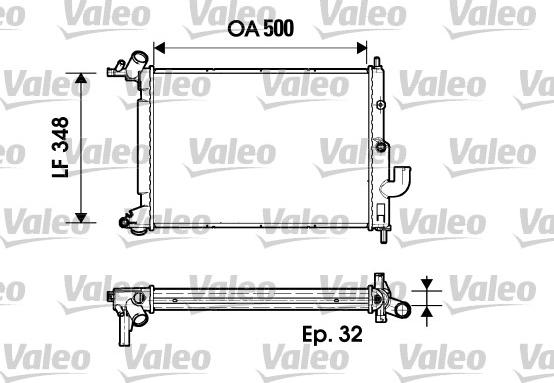 Valeo 731846 - Радиатор, охлаждение двигателя autospares.lv