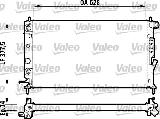 Valeo 731848 - Радиатор, охлаждение двигателя autospares.lv