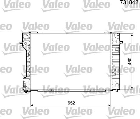 Valeo 731842 - Радиатор, охлаждение двигателя autospares.lv