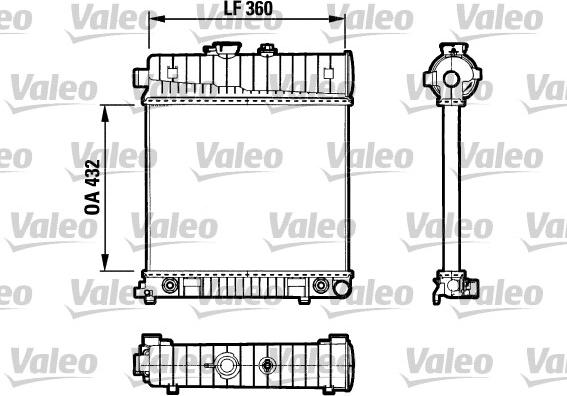 Valeo 731804 - Радиатор, охлаждение двигателя autospares.lv