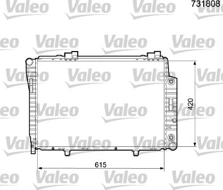 Valeo 731808 - Радиатор, охлаждение двигателя autospares.lv