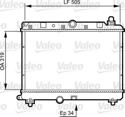 Valeo 731820 - Радиатор, охлаждение двигателя autospares.lv