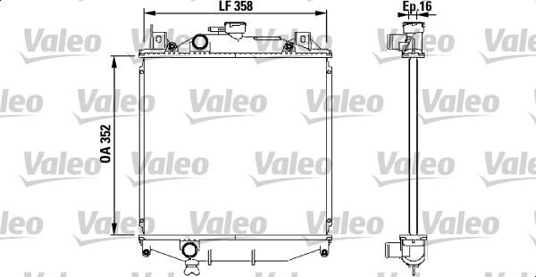 Valeo 731828 - Радиатор, охлаждение двигателя autospares.lv