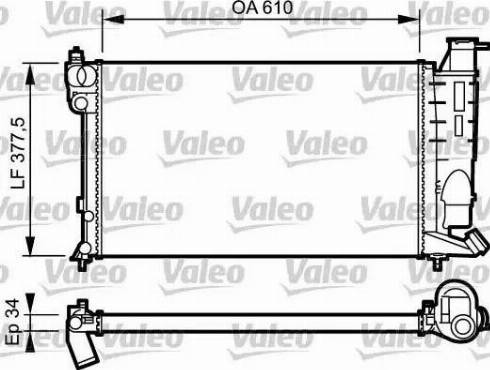 Valeo 731390 - Радиатор, охлаждение двигателя autospares.lv