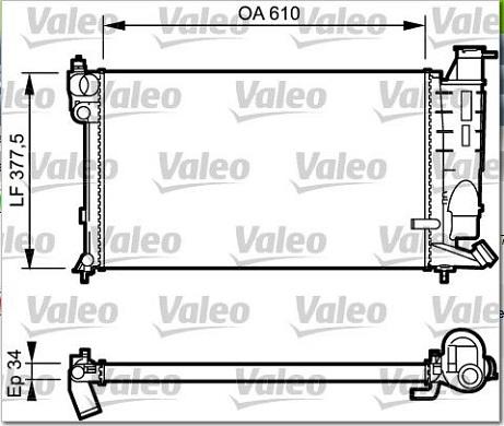 Valeo 731391 - Радиатор, охлаждение двигателя autospares.lv