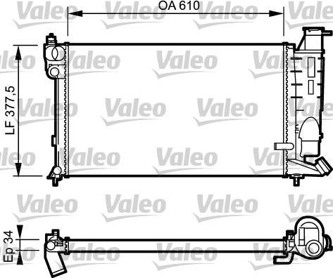 Valeo 731391 - Радиатор, охлаждение двигателя autospares.lv