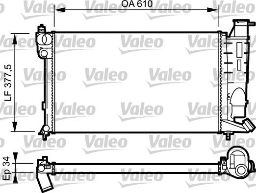 Valeo 731389 - Радиатор, охлаждение двигателя autospares.lv