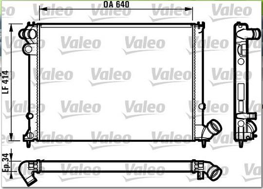 Valeo 731384 - Радиатор, охлаждение двигателя autospares.lv