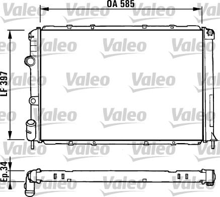 Valeo 731380 - Радиатор, охлаждение двигателя autospares.lv