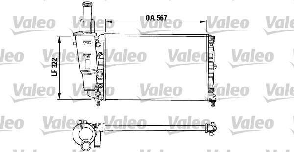 Valeo 731374 - Радиатор, охлаждение двигателя autospares.lv