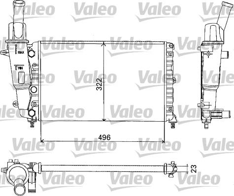 Valeo 731375 - Радиатор, охлаждение двигателя autospares.lv