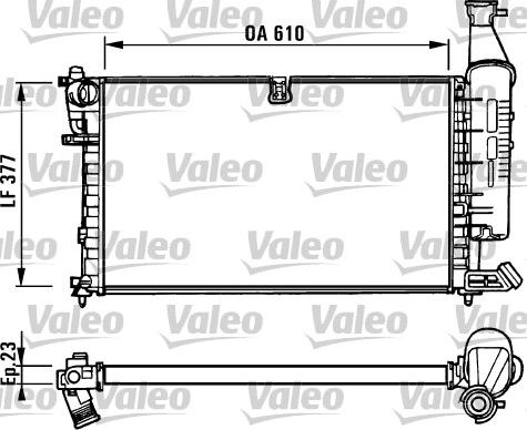 Valeo 731296 - Радиатор, охлаждение двигателя autospares.lv