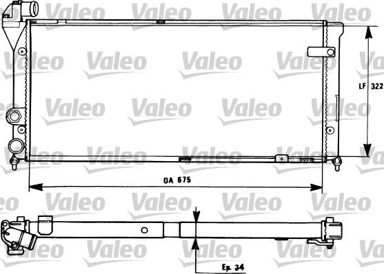 Valeo 731270 - Радиатор, охлаждение двигателя autospares.lv