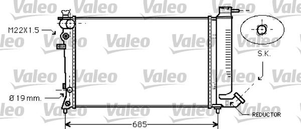 Valeo 731754 - Радиатор, охлаждение двигателя autospares.lv