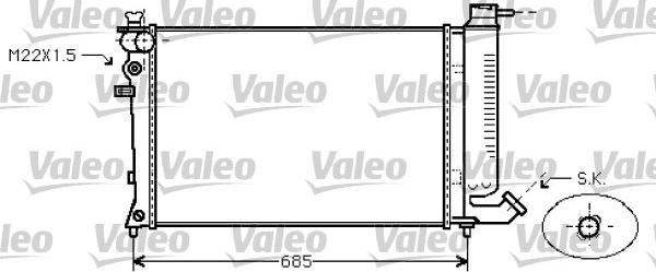 Valeo 731753 - Радиатор, охлаждение двигателя autospares.lv