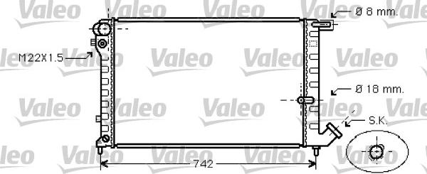 Valeo 731752 - Радиатор, охлаждение двигателя autospares.lv