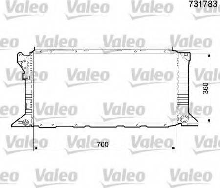 Valeo 731783 - Радиатор, охлаждение двигателя autospares.lv