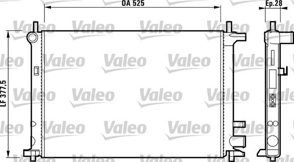 Valeo 731736 - Радиатор, охлаждение двигателя autospares.lv