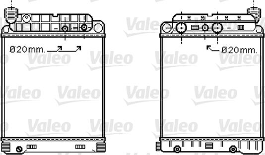 Valeo 733416 - Радиатор, охлаждение двигателя autospares.lv