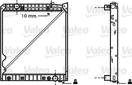 Valeo 733418 - Радиатор, охлаждение двигателя autospares.lv