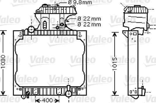 Valeo 733429 - Радиатор, охлаждение двигателя autospares.lv