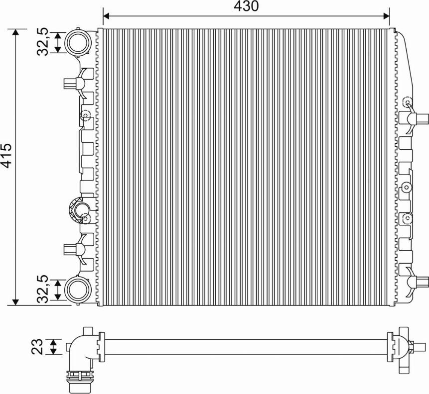 Valeo 733062 - Радиатор, охлаждение двигателя autospares.lv