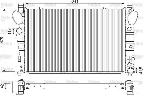 Valeo 733149 - Радиатор, охлаждение двигателя autospares.lv